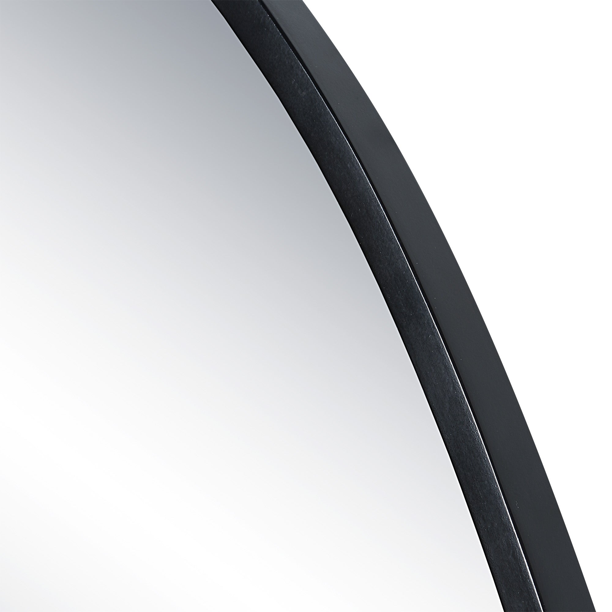 Bozeman 42" Tall Oval Wall Mirror, Black - Detail Image - MT2564
