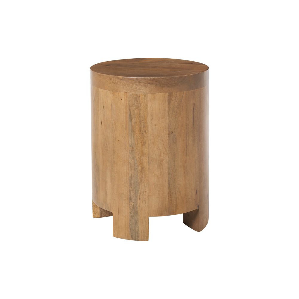 Salvatore Indoor Mango Wood Side Table, Light Brown - Main Image - TA503