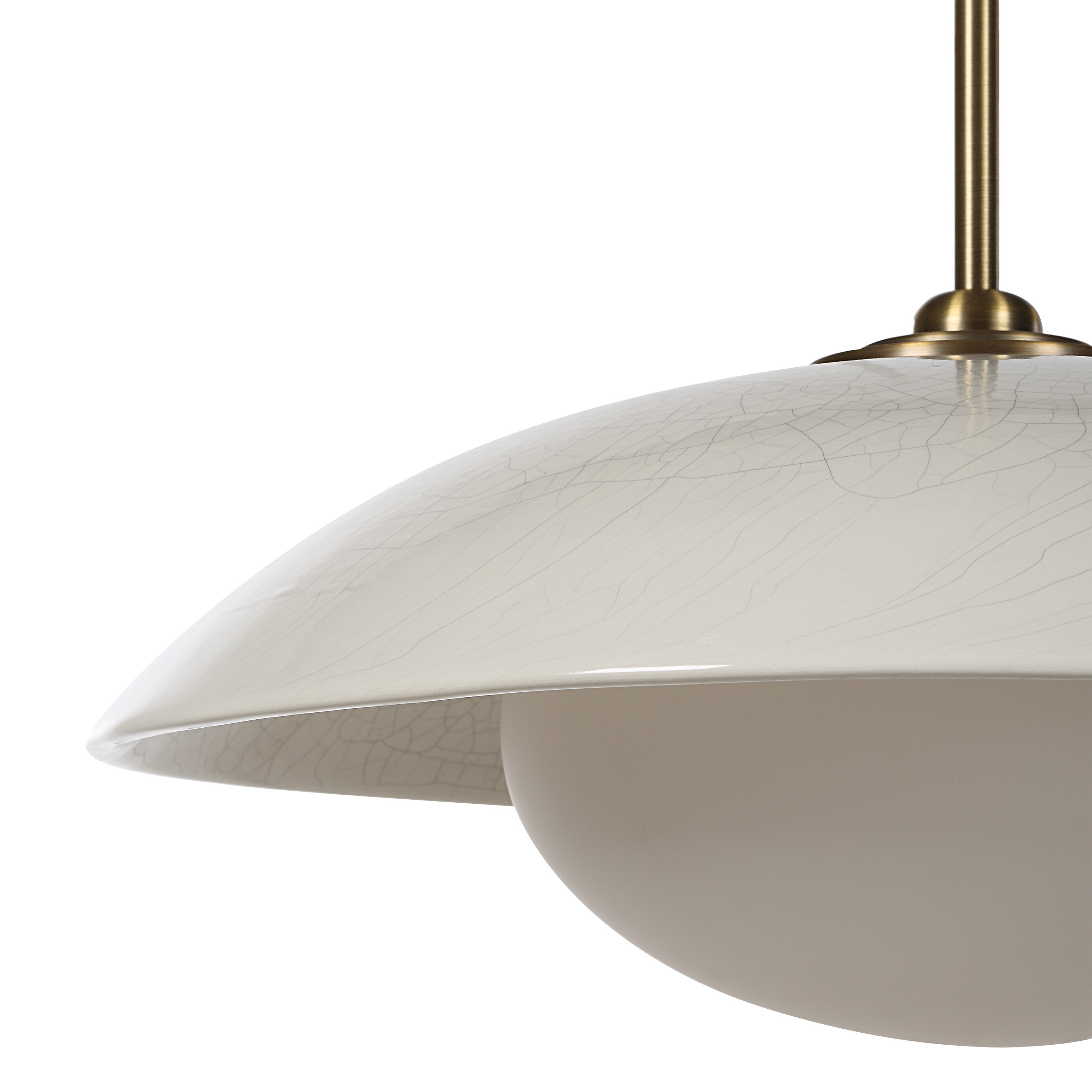 Abbie 72.5" Height Ceiling Fixture, Off-White Crackle - Detail Image - LPC4500