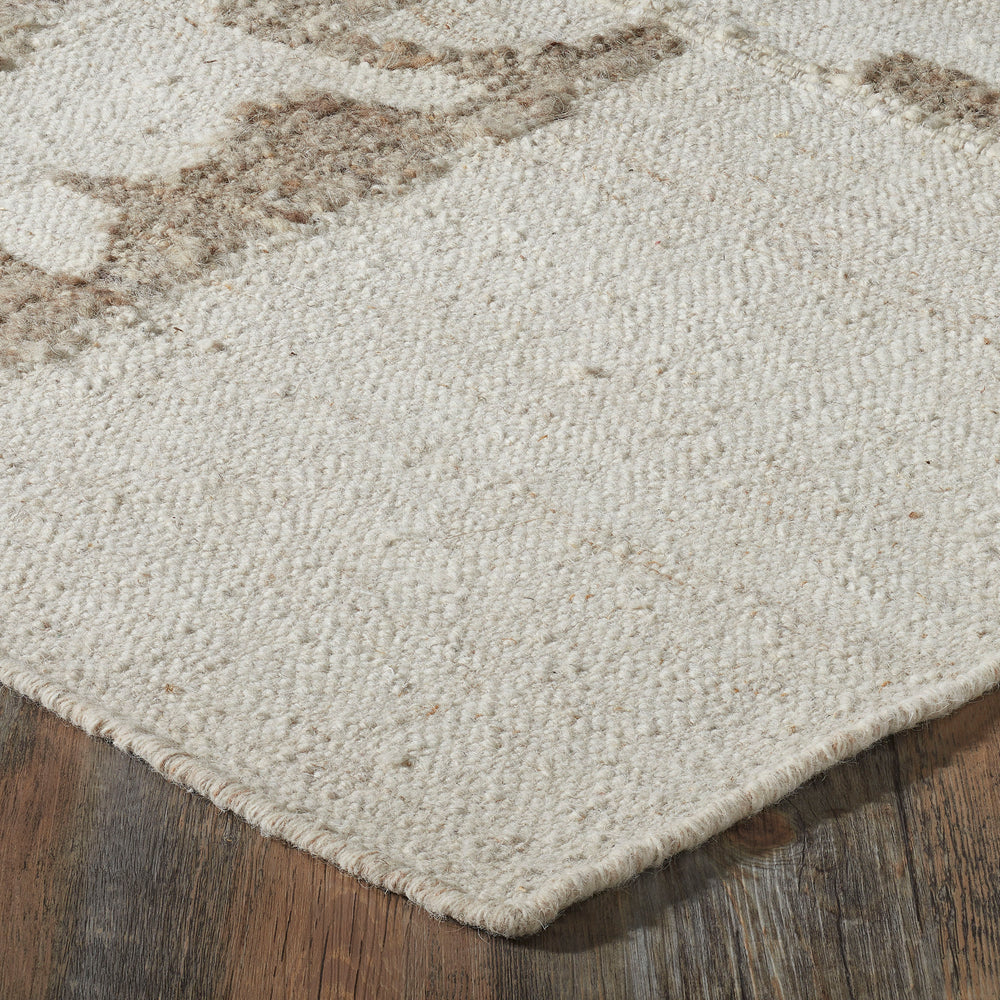 Grace 7'10" x 10'2"" ft Handwoven Indoor Rug, Ivory/ Stone - Angle Image - RGRA-21161-810