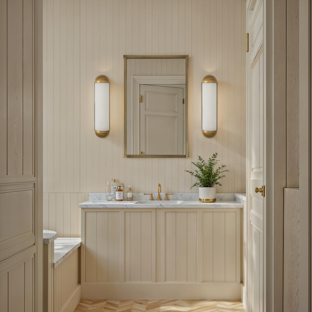 Amici 5.0" Height Wall Sconces, Milk White - White Label Lifestyle Image - WS170