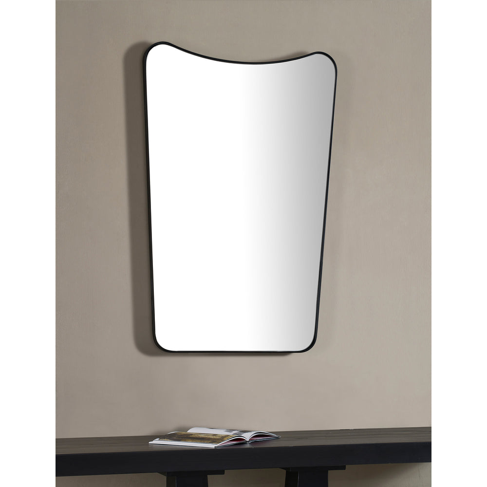 Nashua 36" Tall Rectangle Wall Mirror, Black - Lifestyle Image - MT2509
