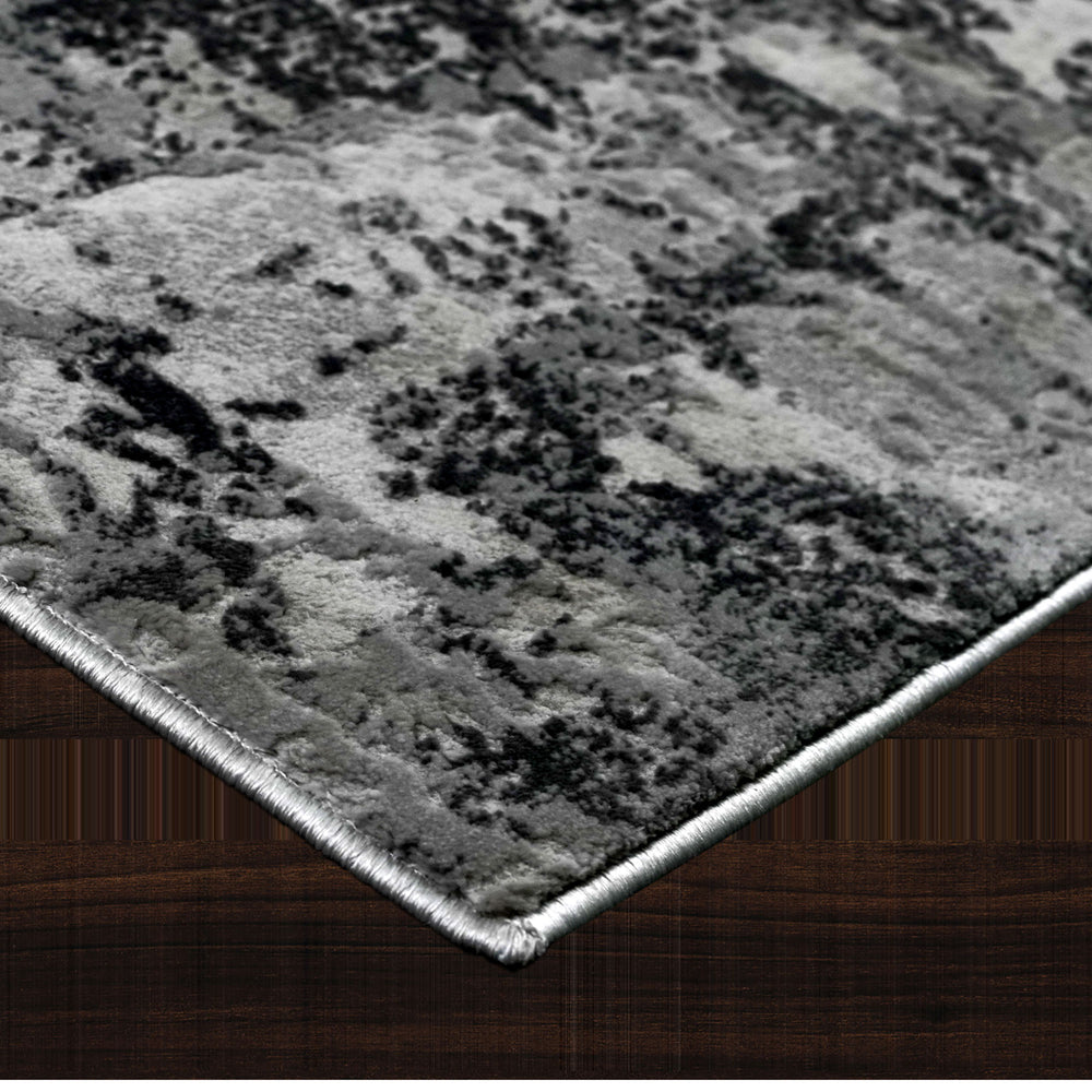 Ariella 7'10 X 10’2 Power loomed Indoor Rug, Grey - Angle Image - RARI-15489-810