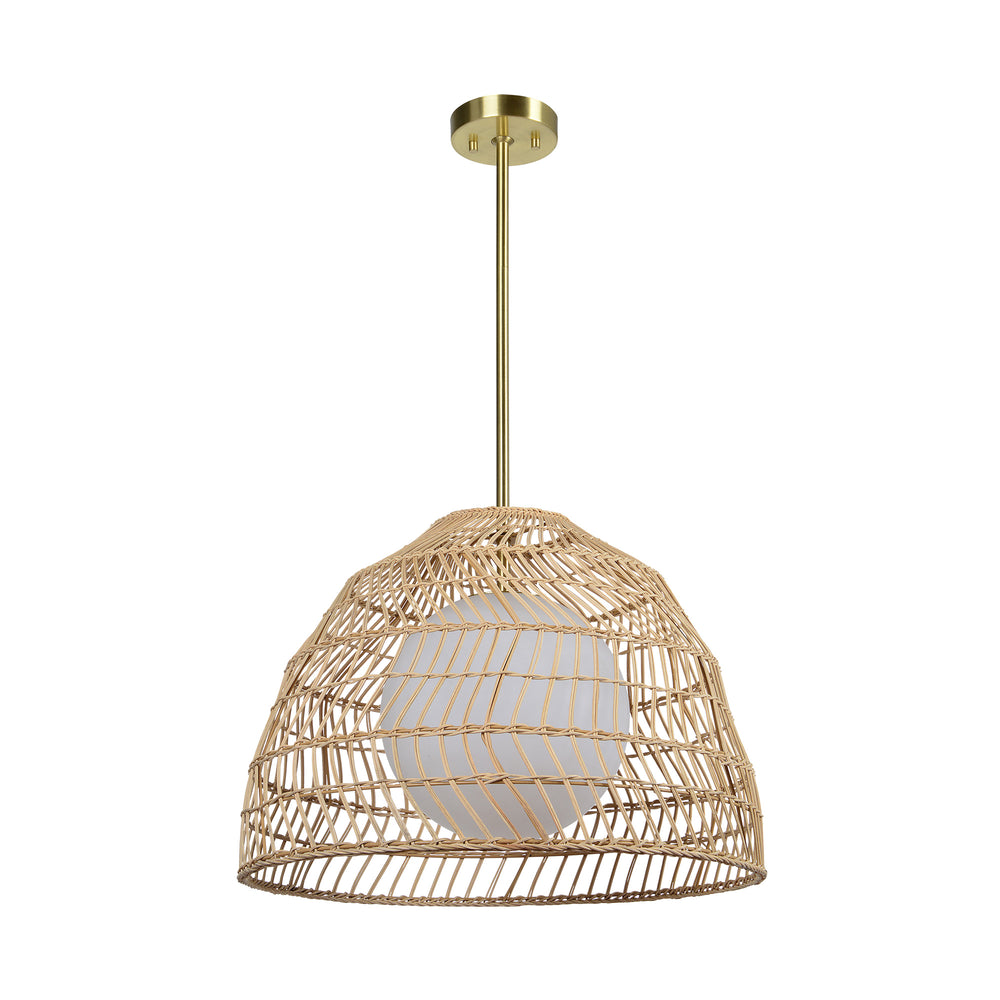 Palm 14" Length Ceiling Fixture, Brown - Angle Image - LPC4455