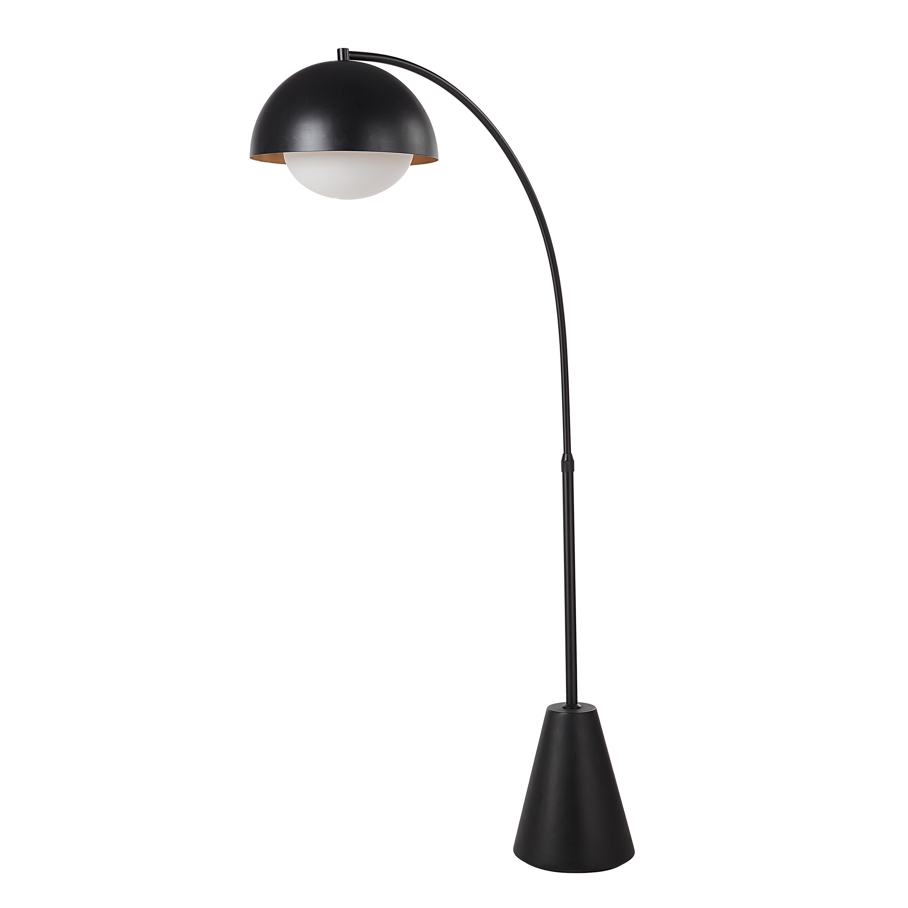 Cooke 65 - 75" Tall Matte Black Floor Lamp with Shade - Main Image - LPF3152