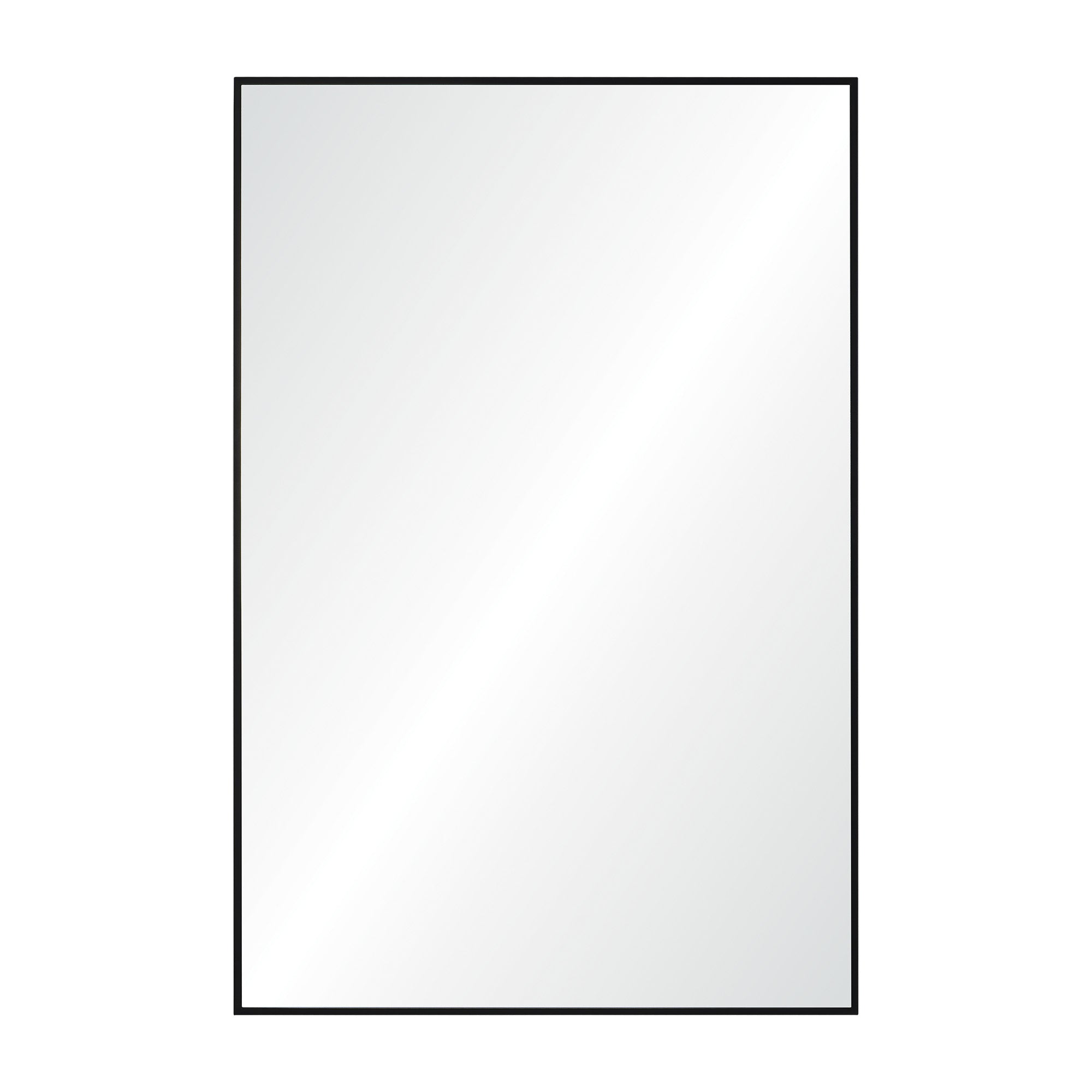 Amara 45" Tall Rectangle Wall Mirror, Black - Main Image - MT2548