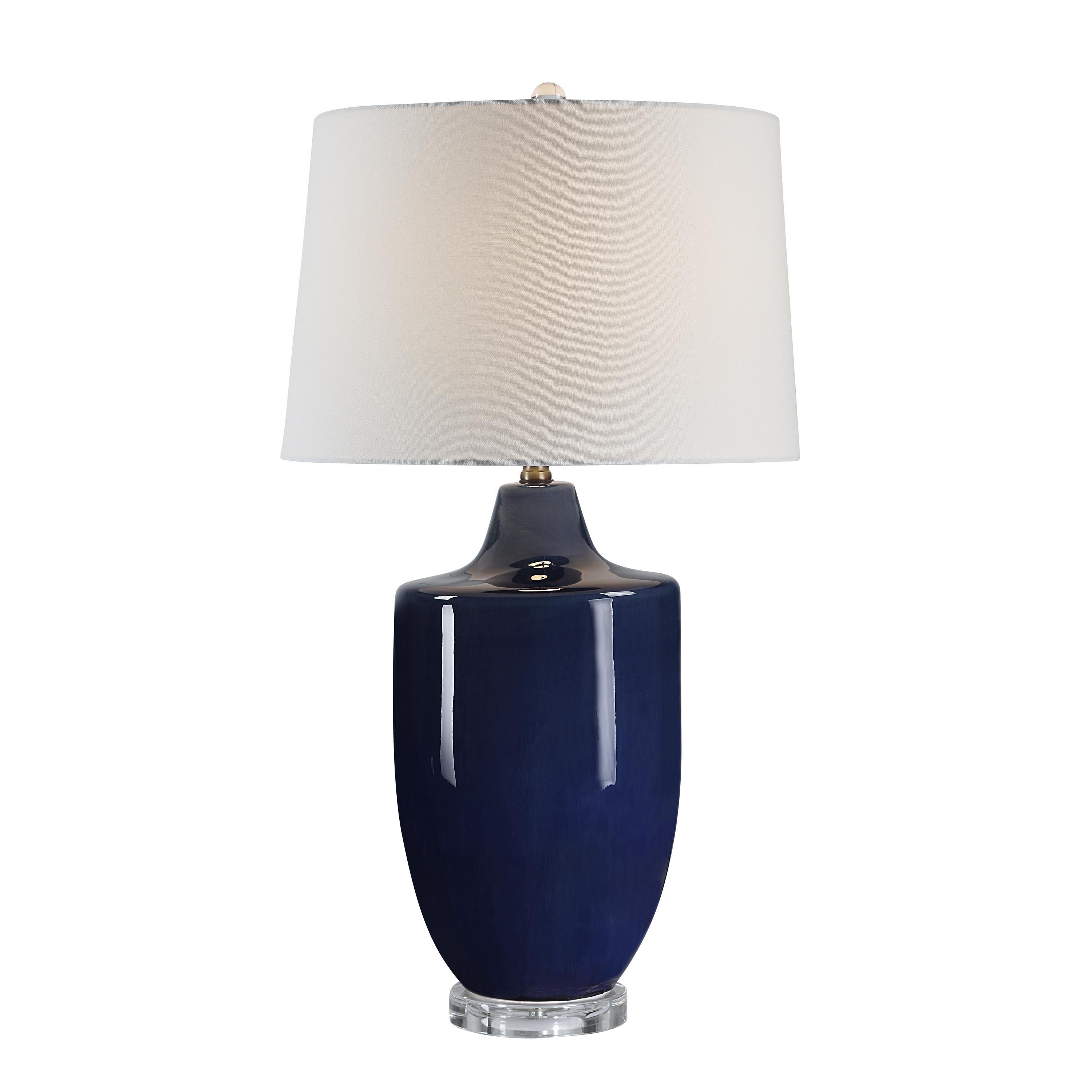 Decimus 30.75" Height Table Lamp, Blue - Angle Image - LPT1361