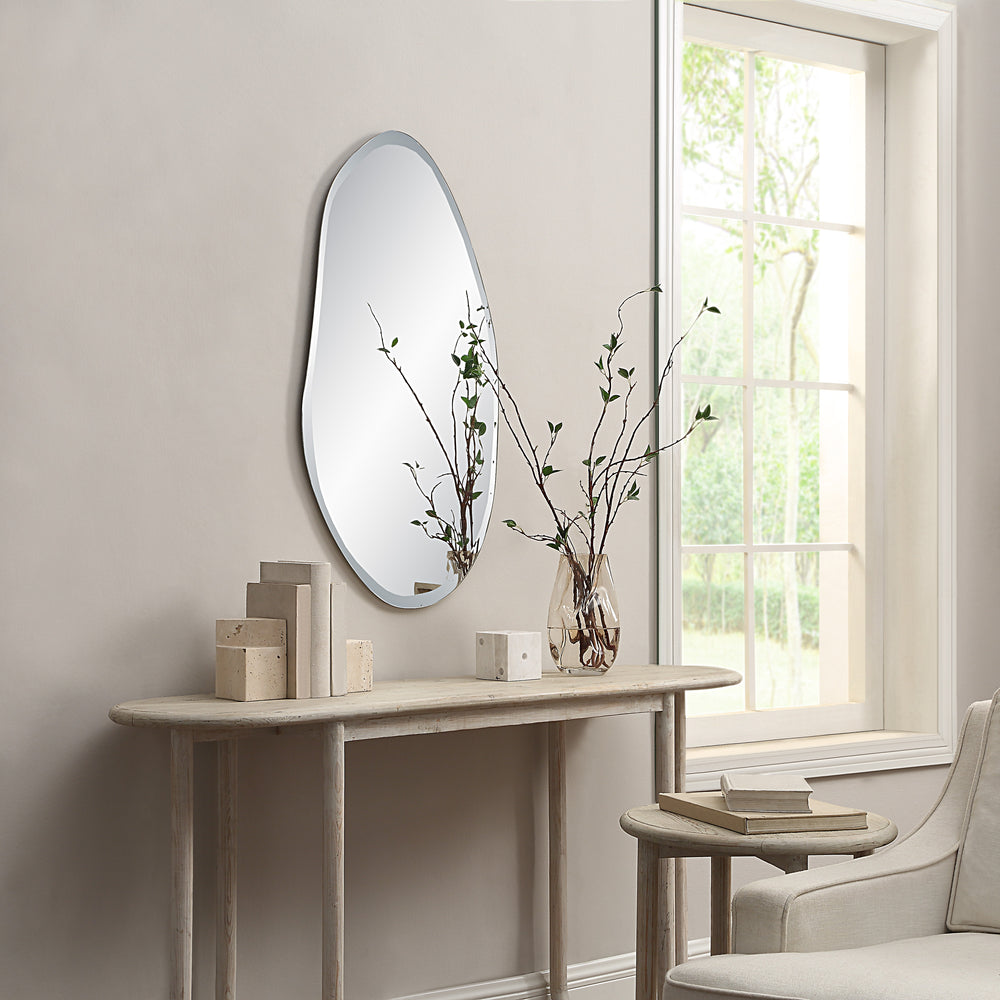 Anogia 40" H x 22" W Wall Mirror, Grey - Lifestyle Image - MT2697
