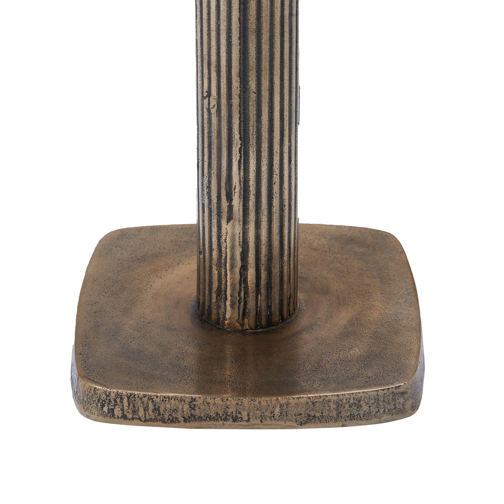 Allard Indoor Cast Aluminum Side Table, Antique Brass - Additional Image 2 - TA467