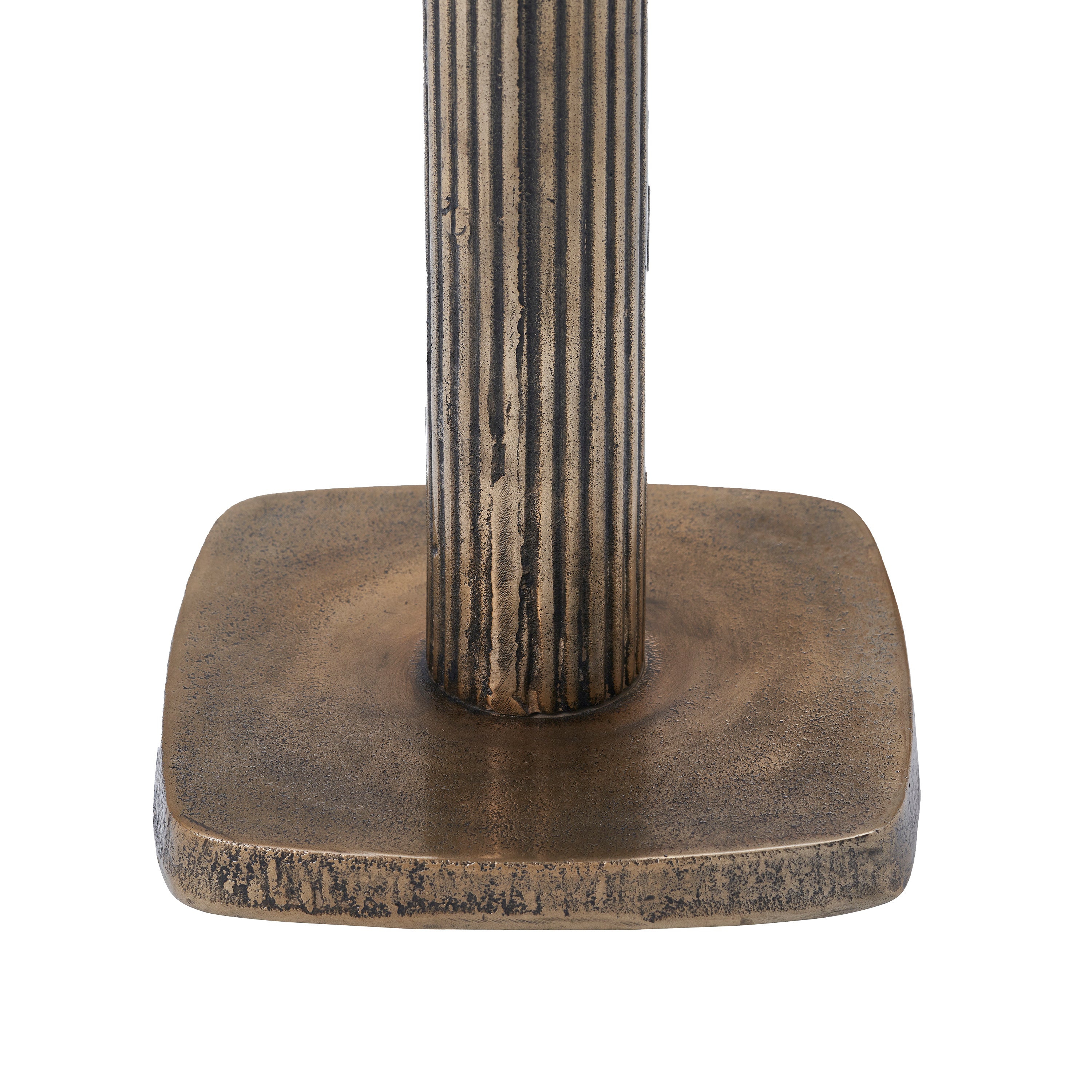 Allard Indoor Cast Aluminum Side Table, Antique Brass - Additional Image 2 - TA467