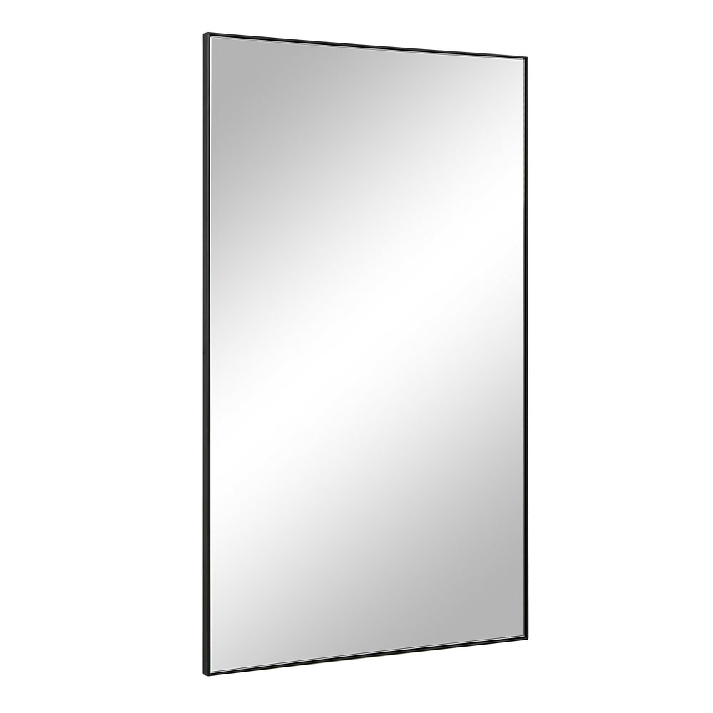 Loutro 36" H x 22" W Wall Mirror, Black - Angle Image - MT2699