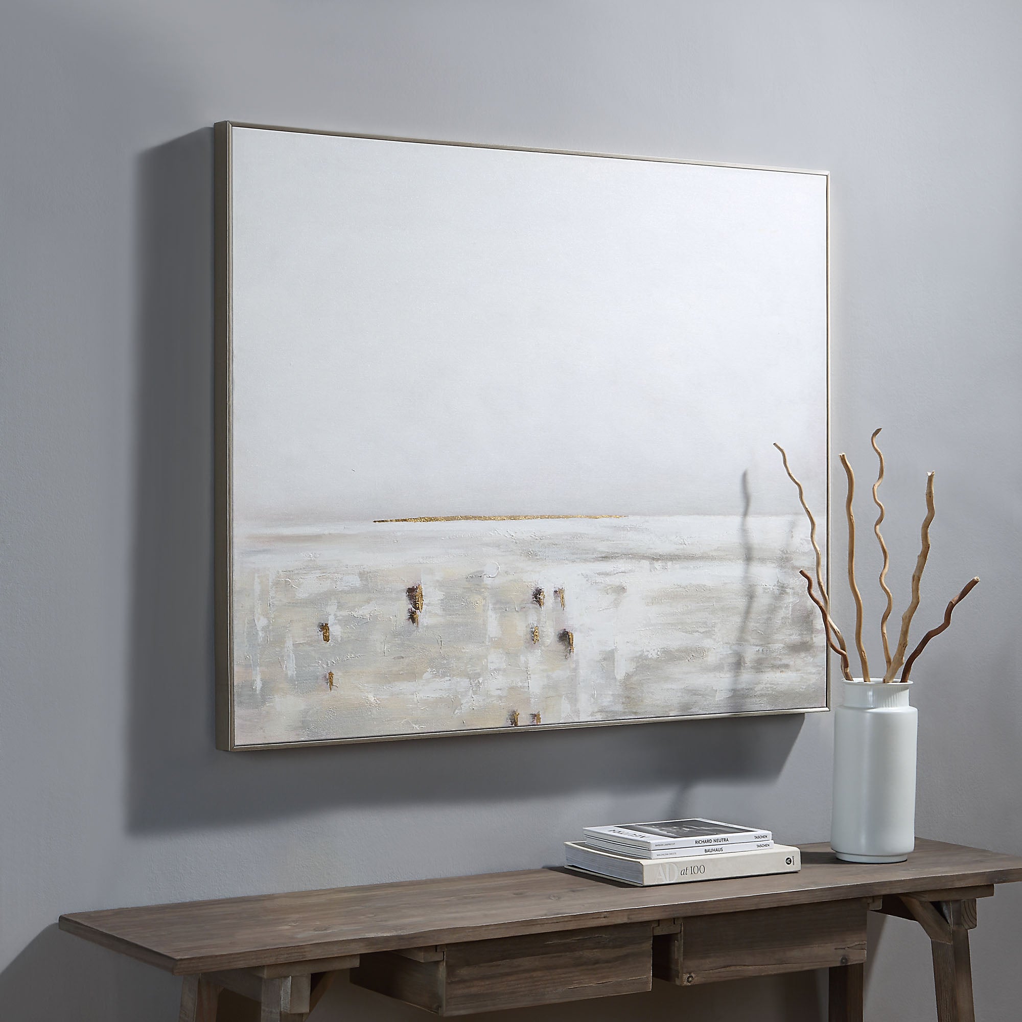 Lynx 50" Wide Canvas Art, Grey - Lifestyle Image - OL2106