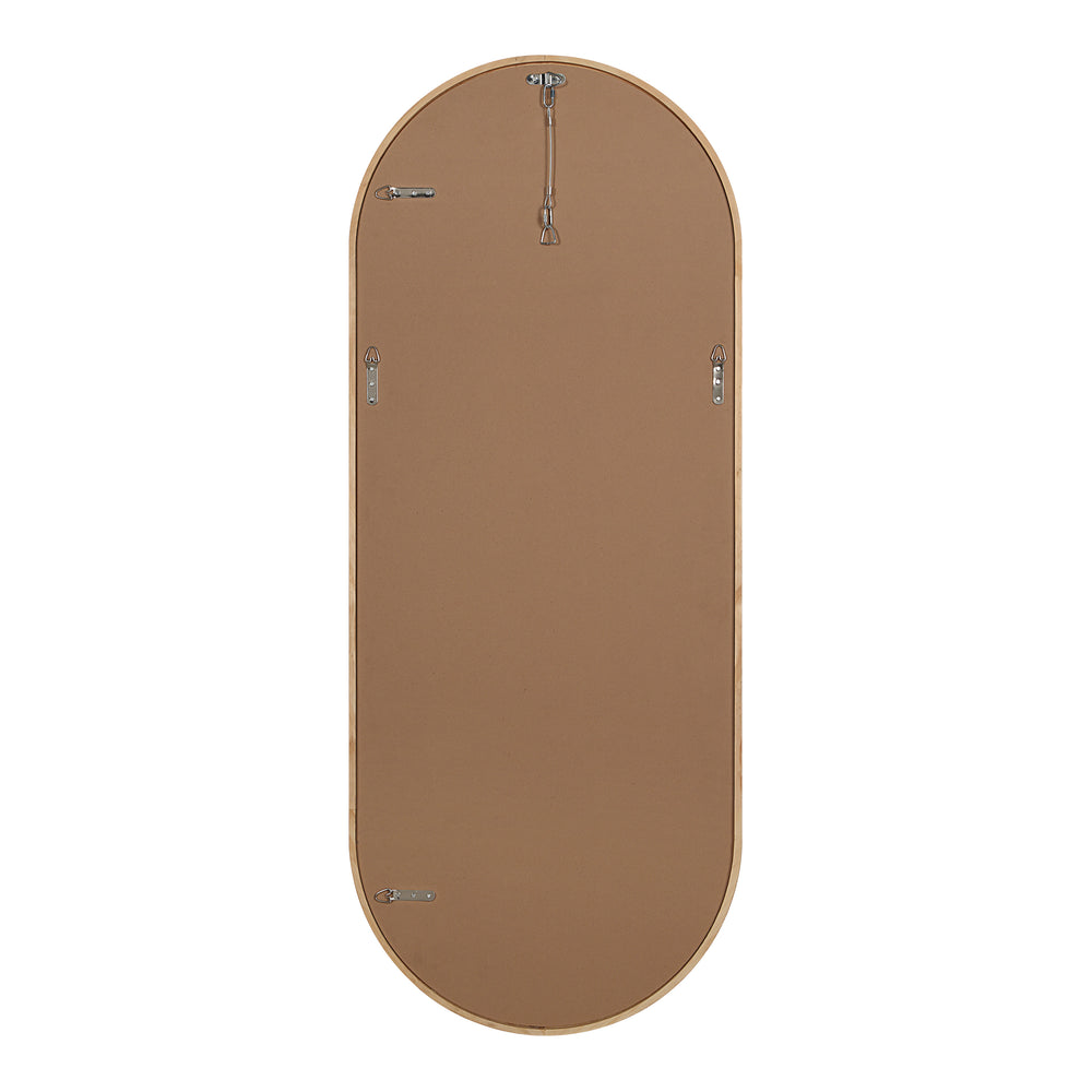 Pudino 60" H x 24" W Wall Mirror, Brown - Backing Image - MT2717