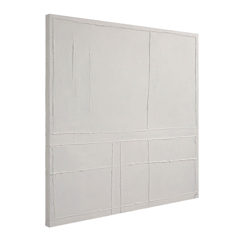 Medea 48" Wide Wall Art, Matte White - Angle Image - W6735