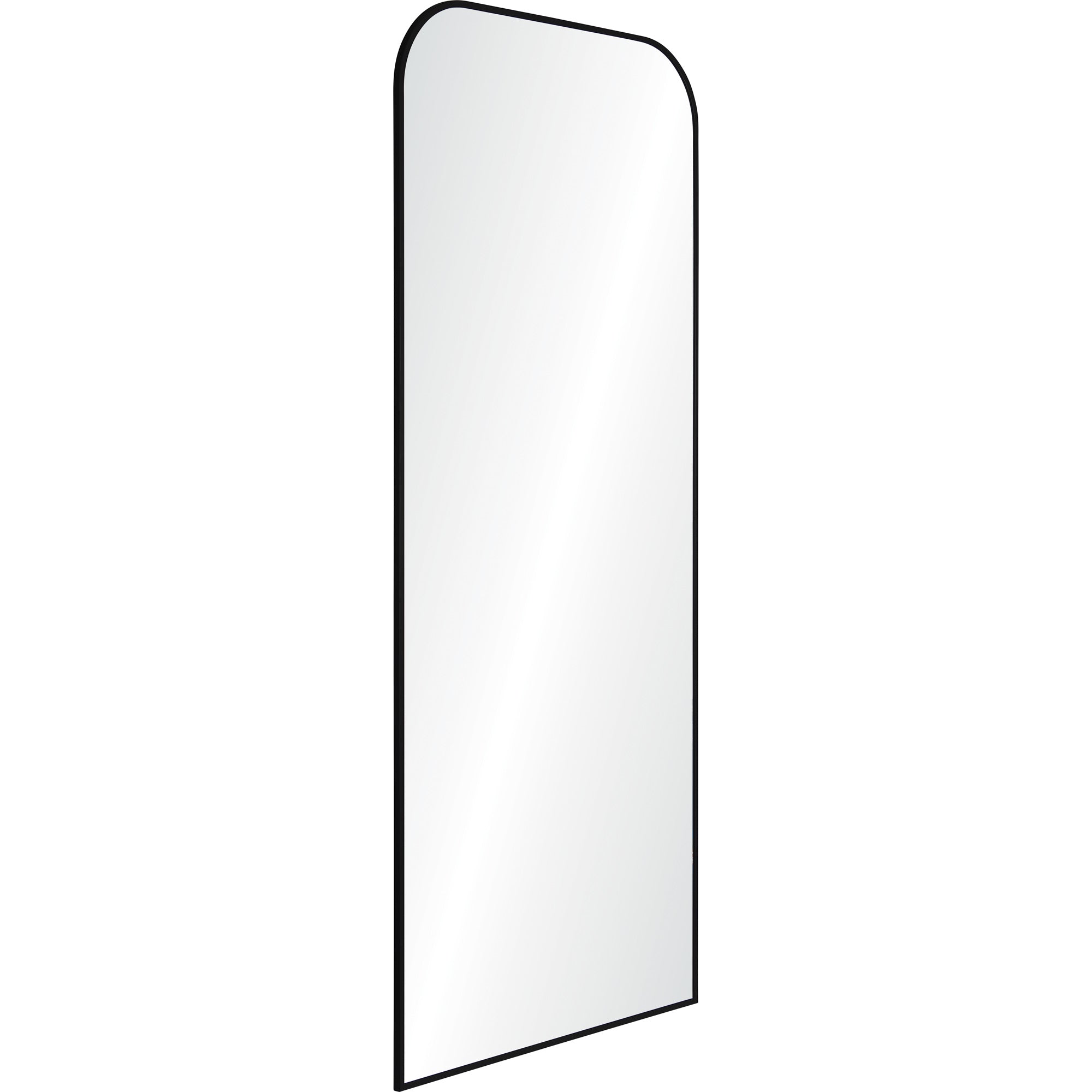 Mandret 72" Tall Irregular Full Length Mirror, Black - Angle Image - MT2381