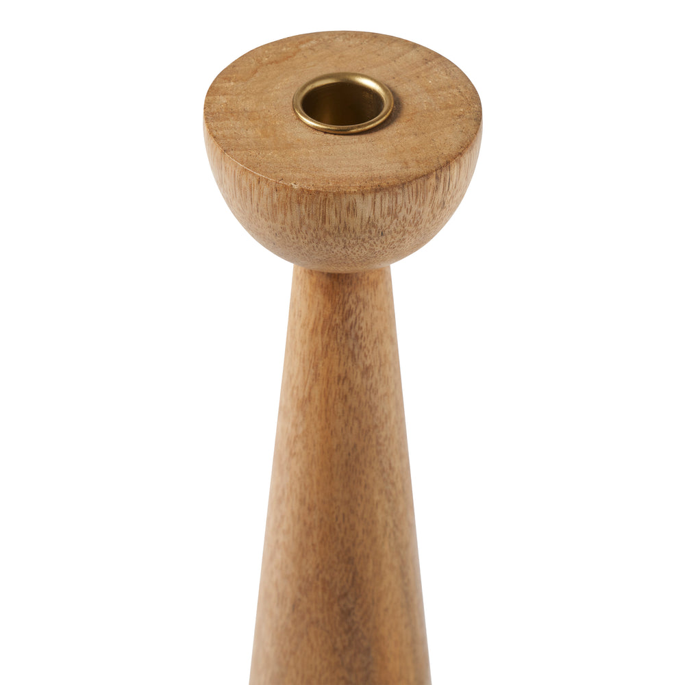 Laurier Candle Holder, Light Brown - Detail Image - CAN186