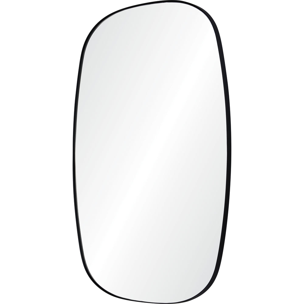 Bergen 36" Tall Rectangle Wall Mirror, Black - Angle Image - MT2449