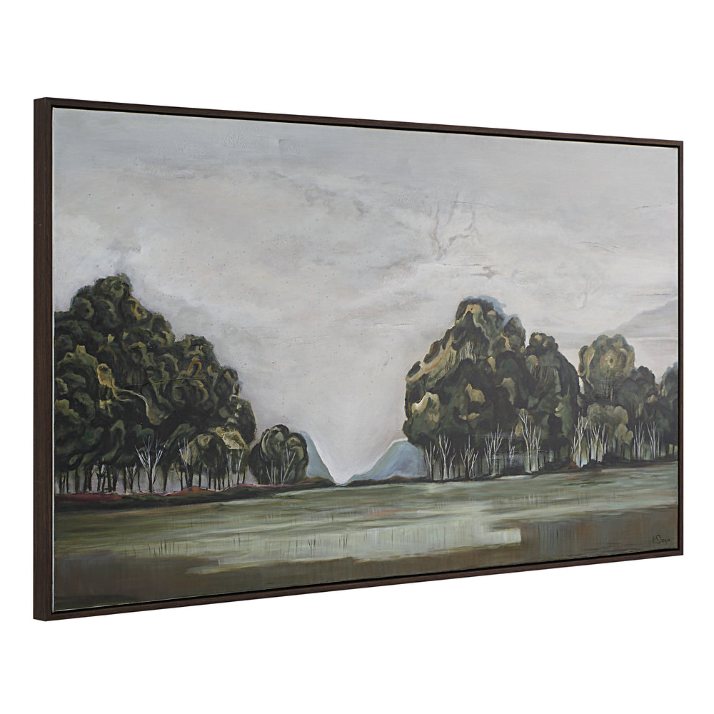 Malika 40" H x 70" W Canvas Art, Green - Angle Image - OL2180