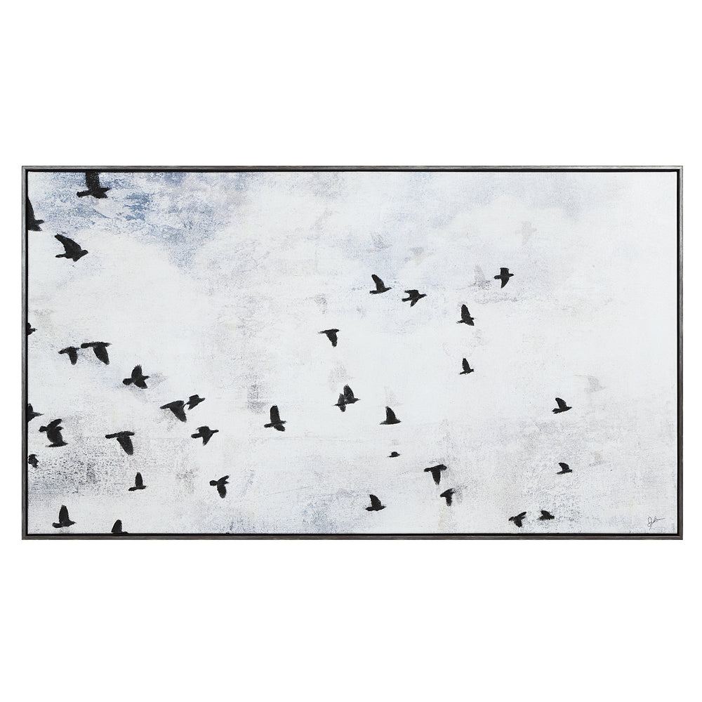Paz 30" H x 55" W Canvas Art, Blue - Main Image - OL2219