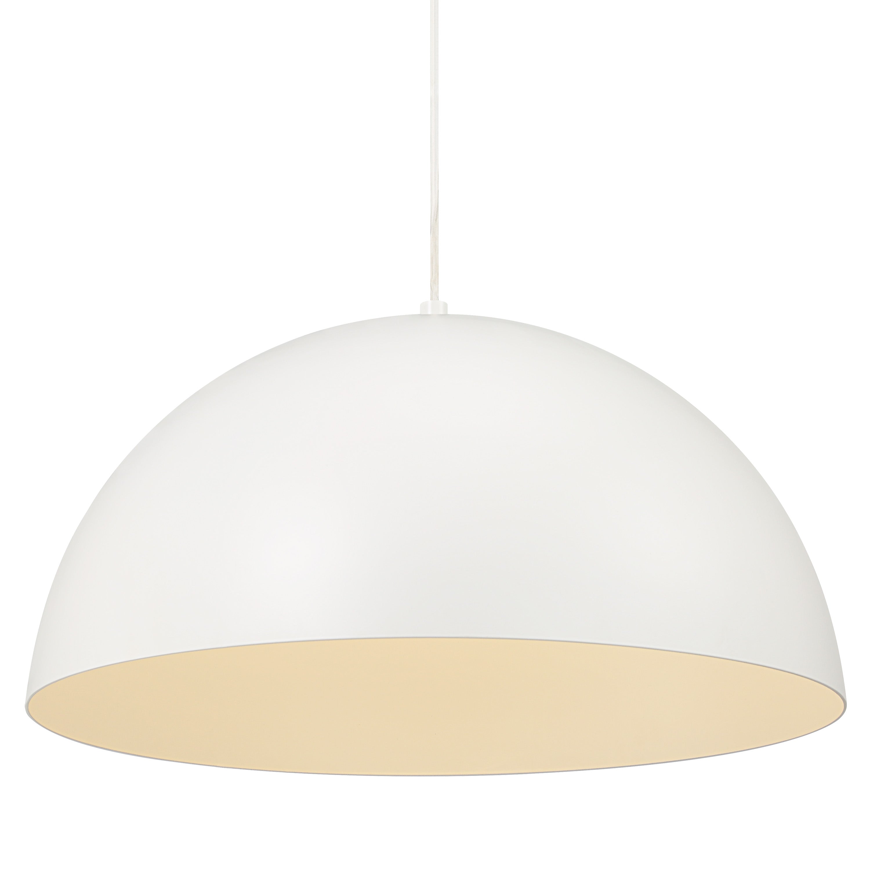 Ozona 27.5" Wide 1-Light Chandelier, Matte Off-White - Angle Image - LPC4480
