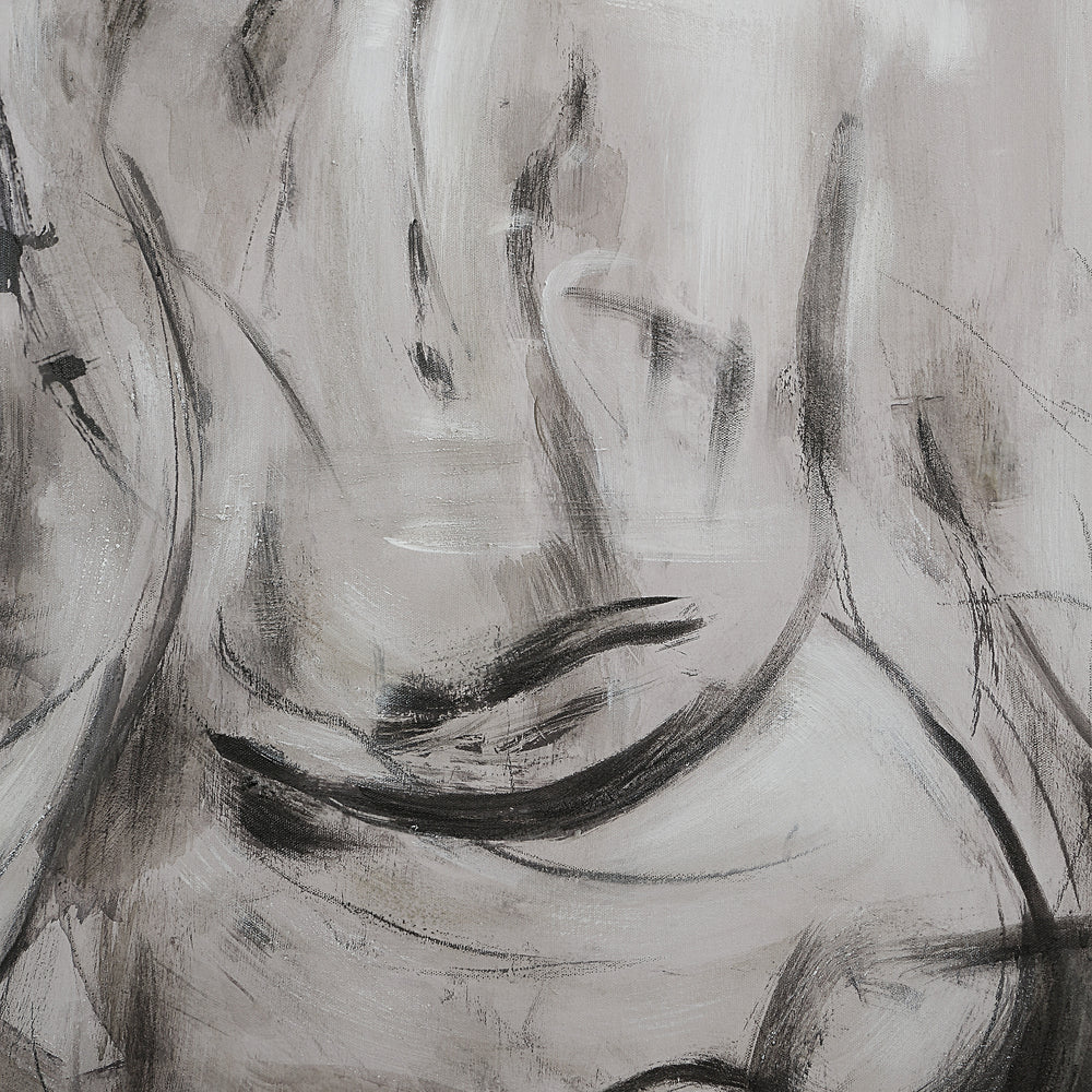 Evelyne 48" H x 36" W Canvas Art, White - Detail Image - OL2184