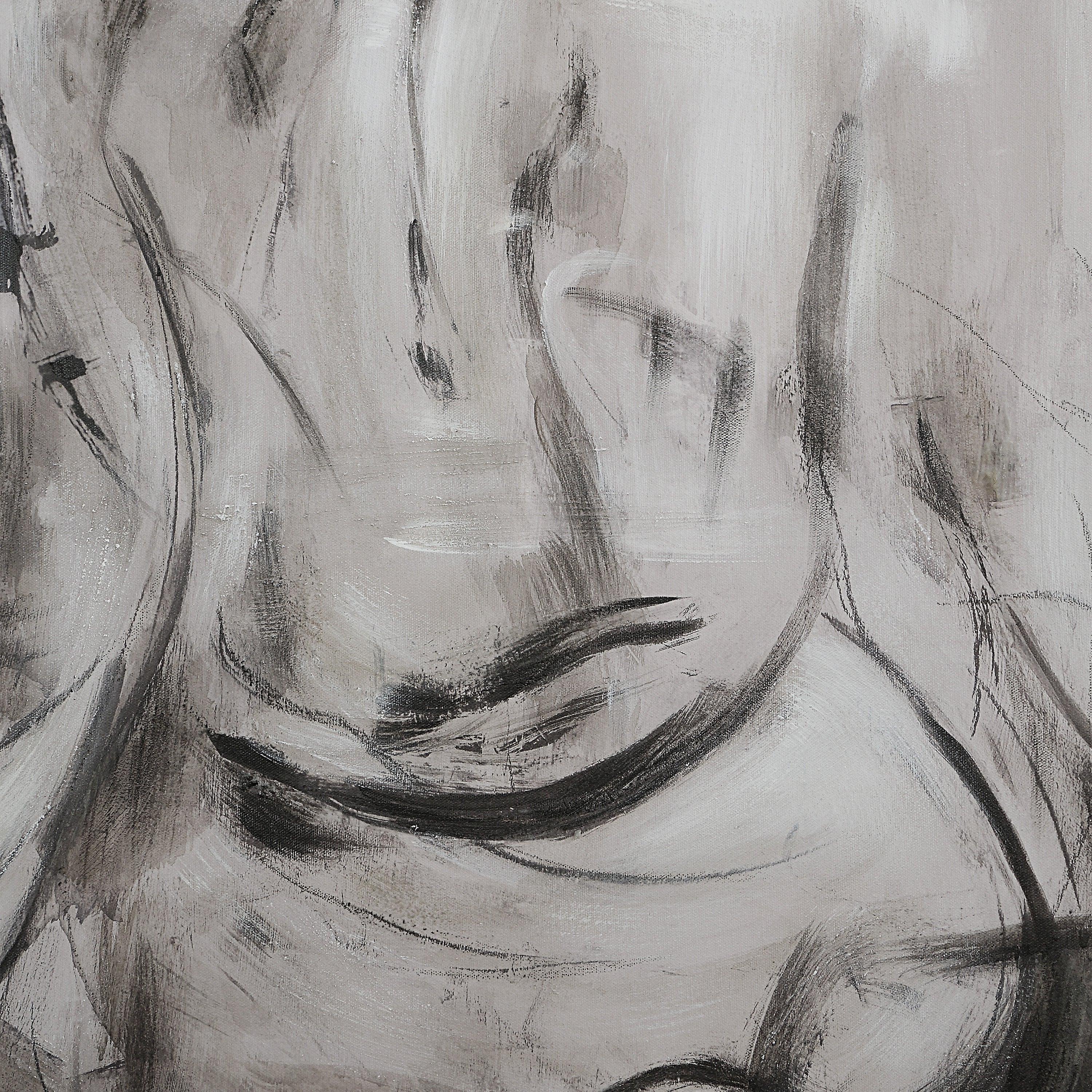 Evelyne 48" H x 36" W Canvas Art, White - Detail Image - OL2184