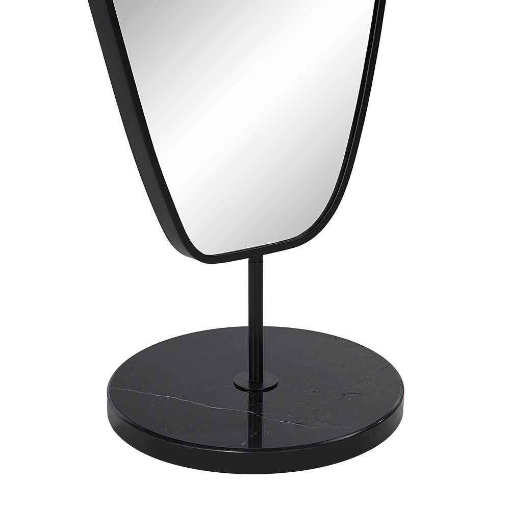 Arlon 70" Tall Irregular Mirror, Matte Black - Detail Image - MT2636