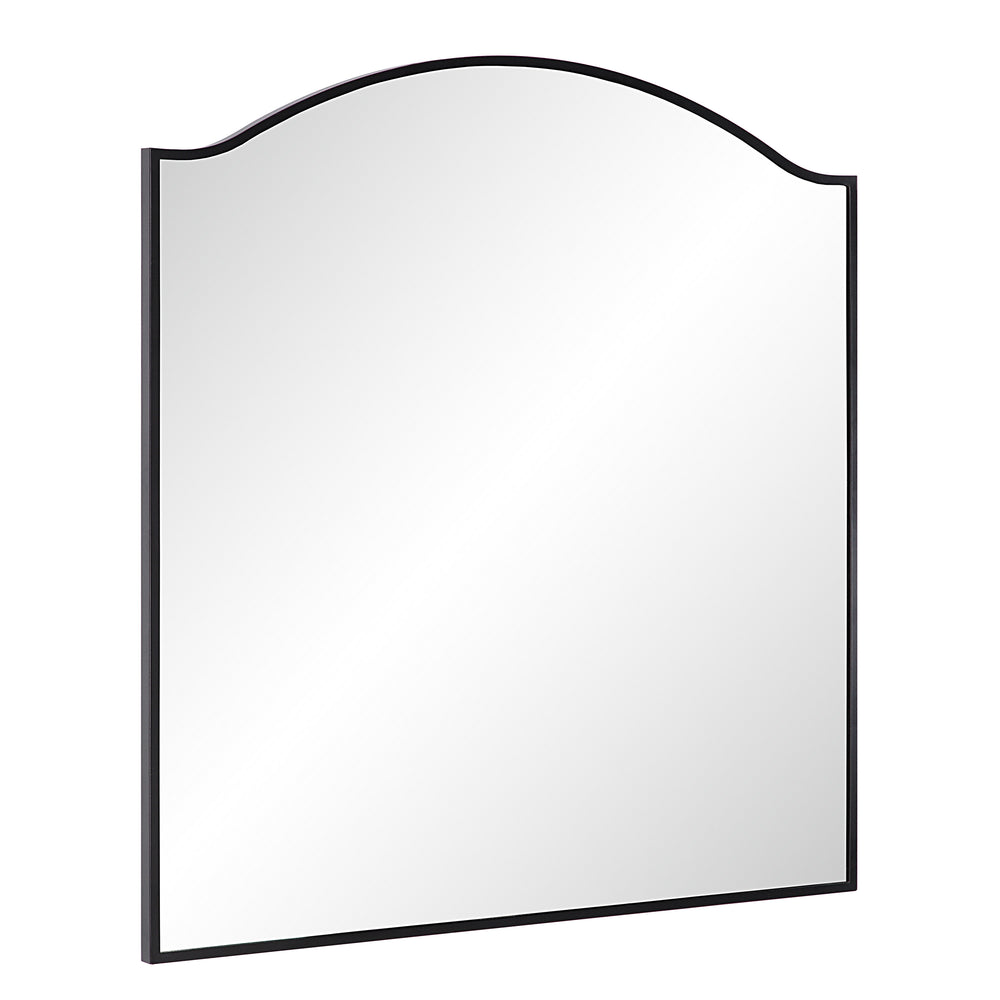 Bandon 40" Tall Arch Wall Mirror, Black - Angle Image - MT2642