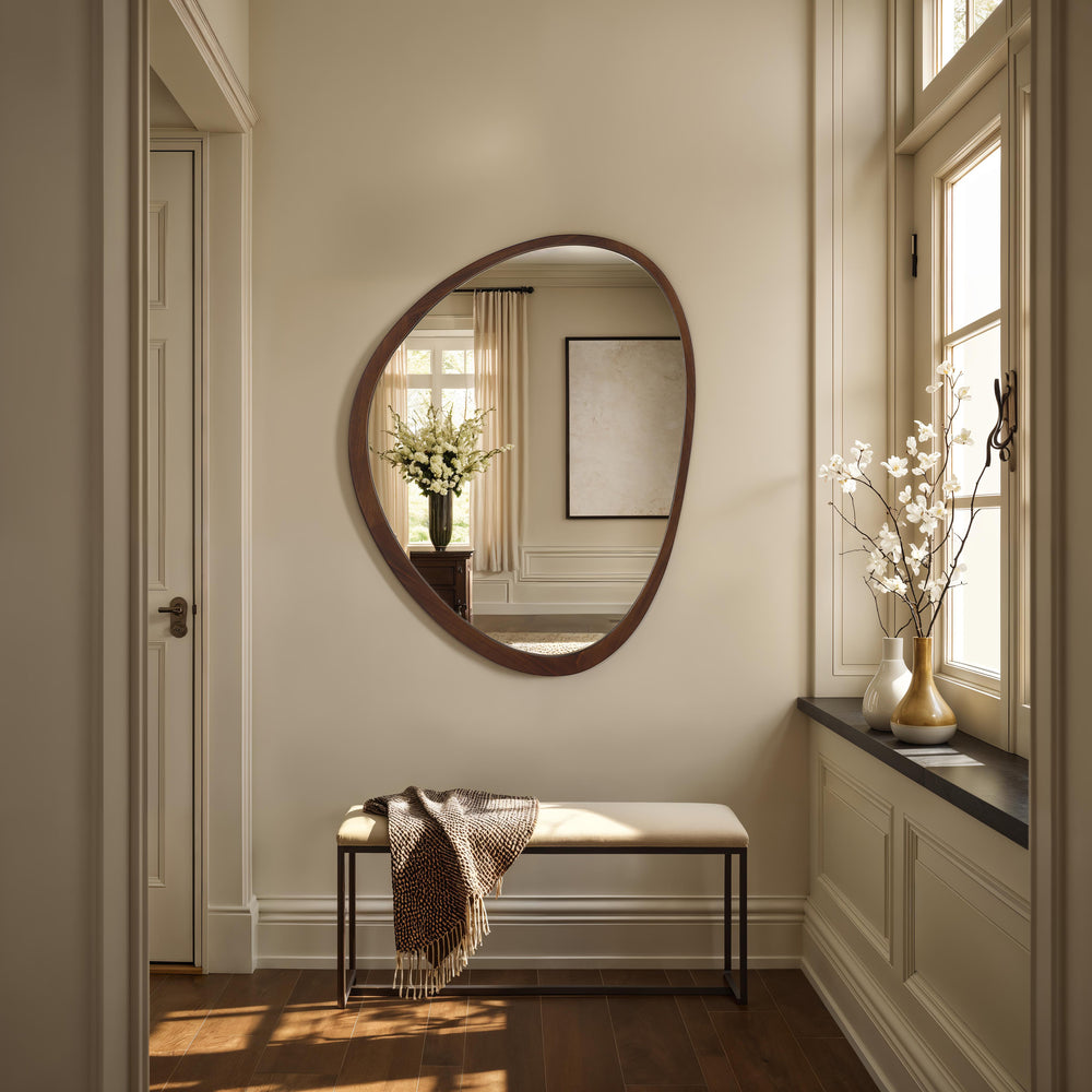 Borago 46" H x 36" W Wall Mirror, Brown - Lifestyle Image - MT2741