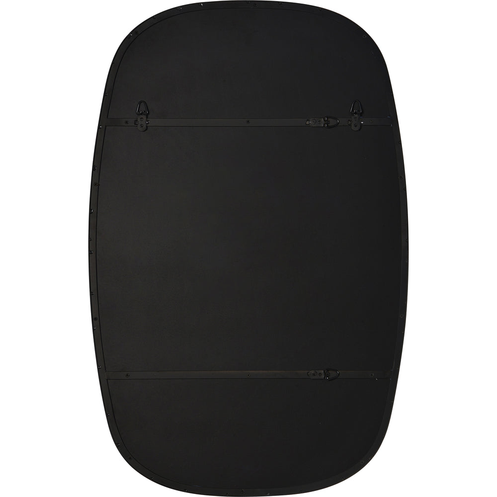 Bergen 36" Tall Rectangle Wall Mirror, Black - Backing Image - MT2449