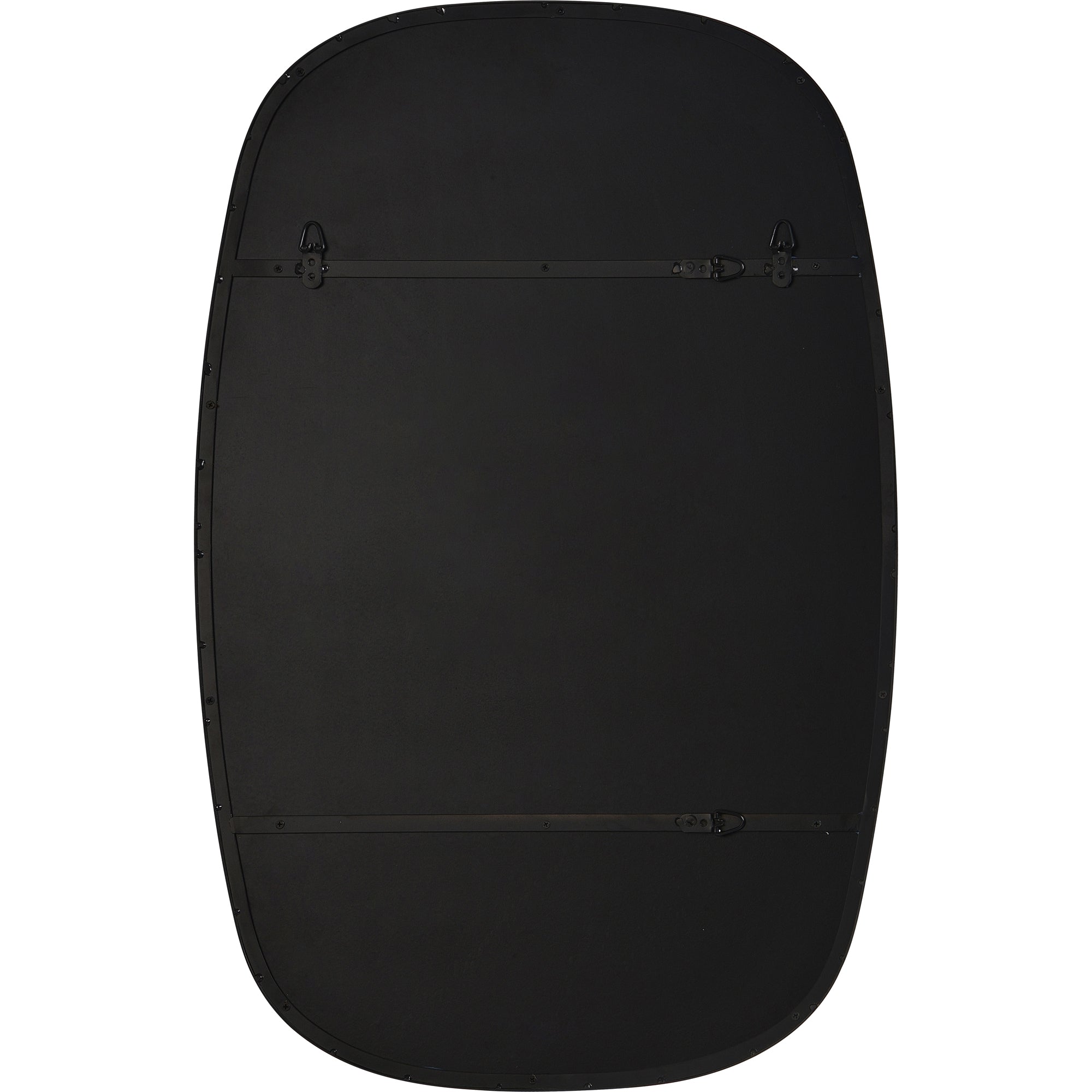 Bergen 36" Tall Rectangle Wall Mirror, Black - Backing Image - MT2449