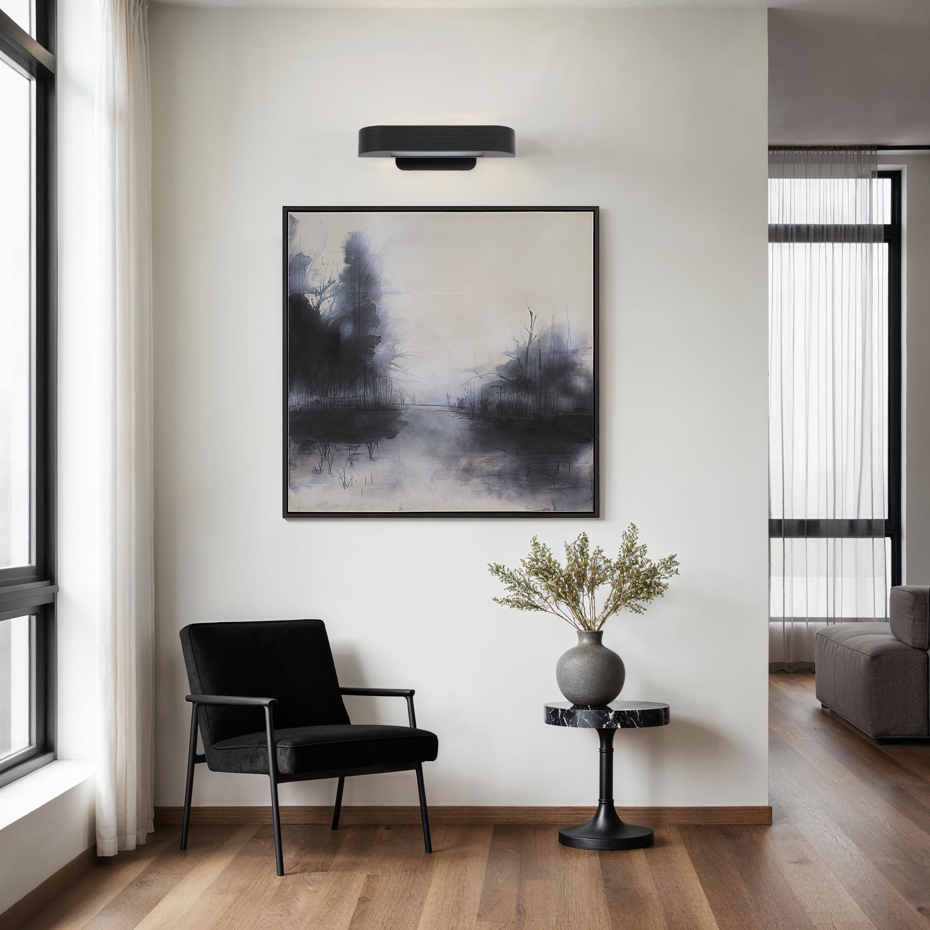 Saba 4.5" Height Wall Sconce, Black - Lifestyle Image - WS165