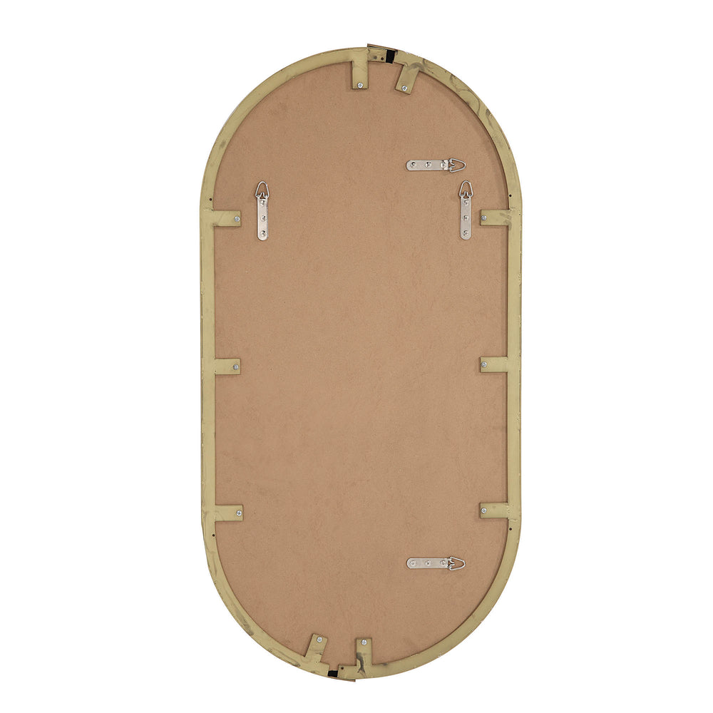 Aleah 40" Tall Oval Wall Mirror, Yellow - Backing Image - MT2537
