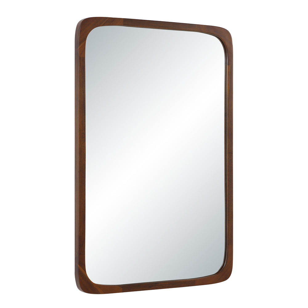Sisley 36" H x 24" W Wall Mirror, Brown - Angle Image - MT2754
