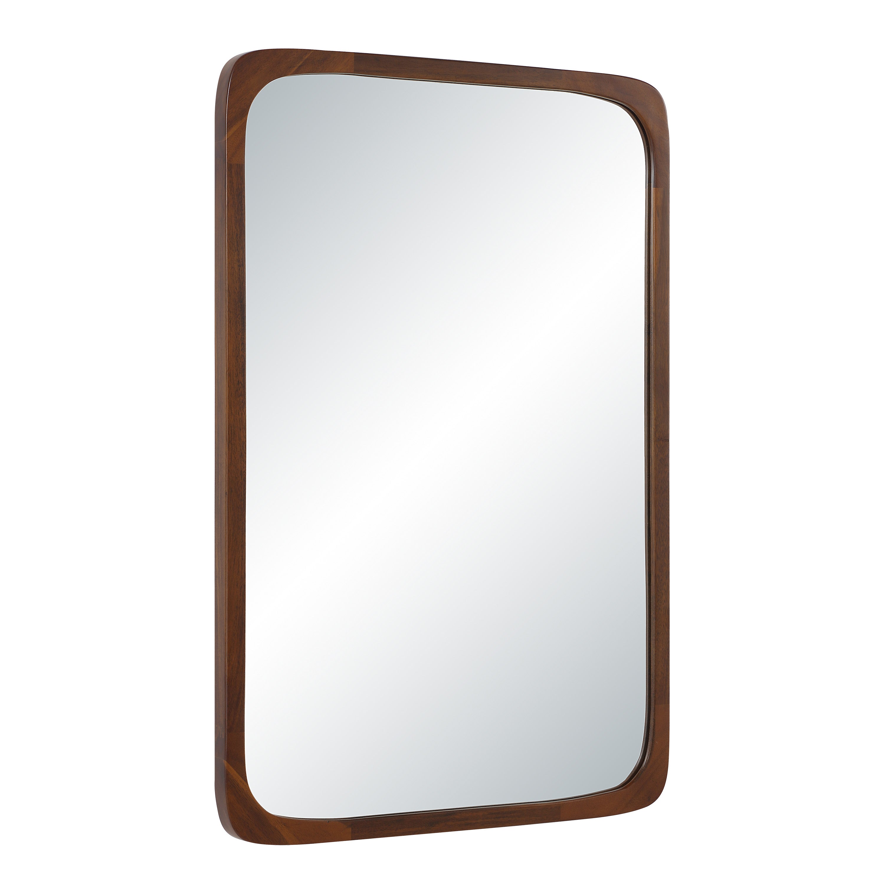 Sisley 36" H x 24" W Wall Mirror, Brown - Angle Image - MT2754