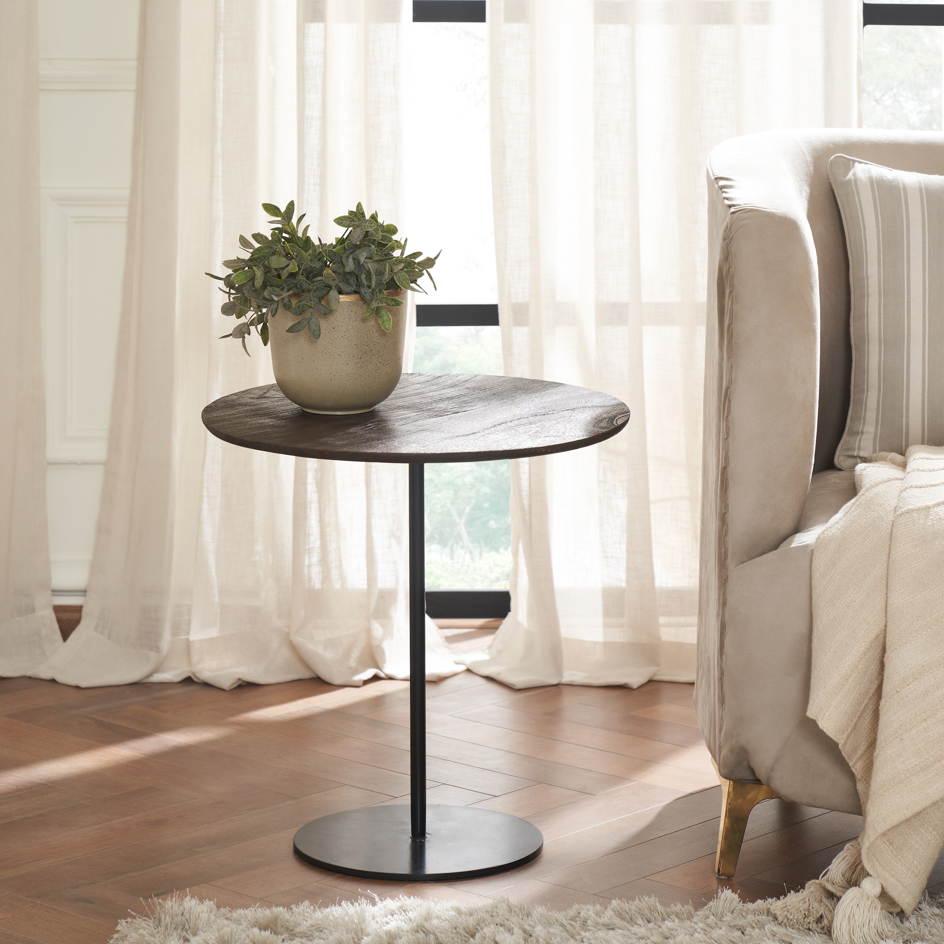 Argos 21" Height Table, Brown - Lifestyle Image - TA526