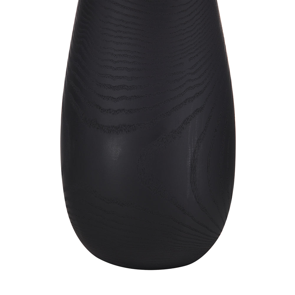 Tala 30" Tall Powder Coated Matte Black Iron Table Lamp with Tapered Linen Shade - Detail Image - LPT1261