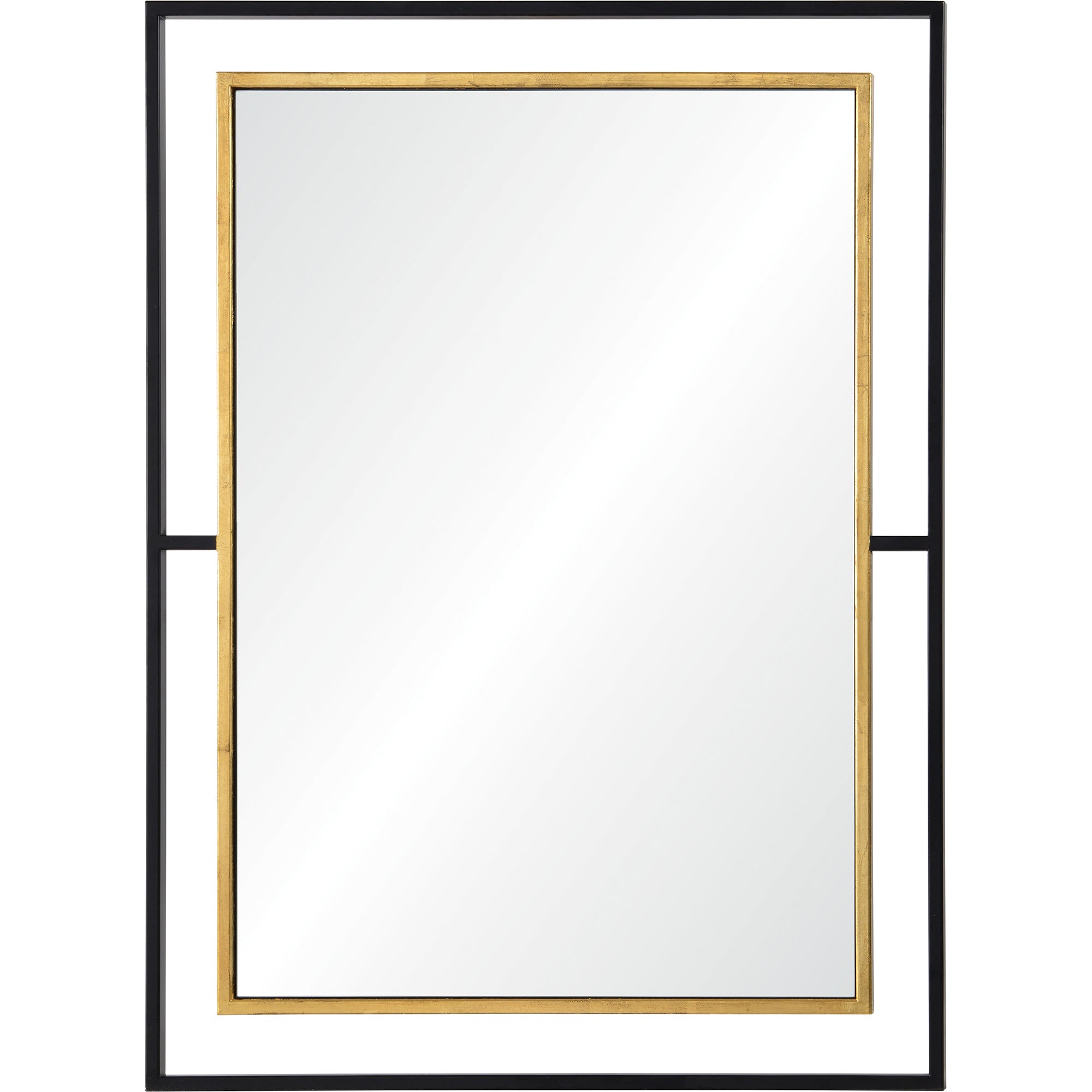 Gray 38" Tall Rectangle Wall Mirror, Yellow - Main Image - MT2244