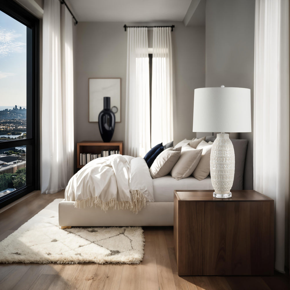 Sereno 30.0" Height Table Lamps, White - Lifestyle Image - LPT1397EV