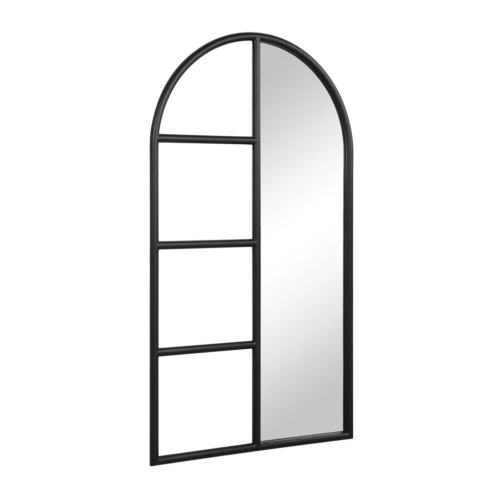 Trellis 69.75" H x 38" W Wall Mirror, Black - Angle Image - MT2553