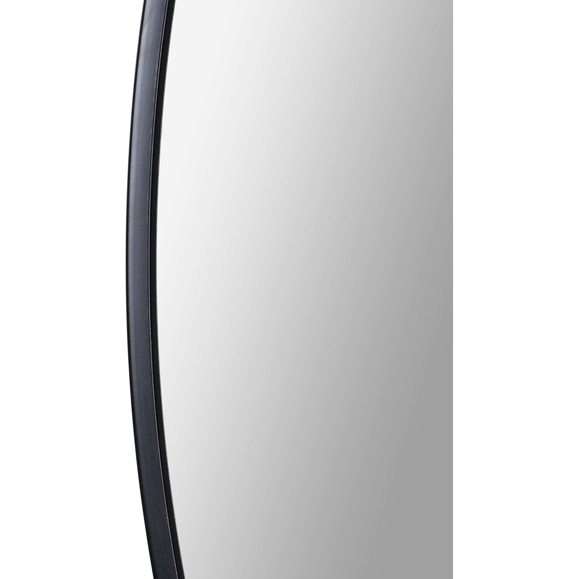 Cori 40" Tall Round Wall Mirror, Black - Detail Image - MT2415