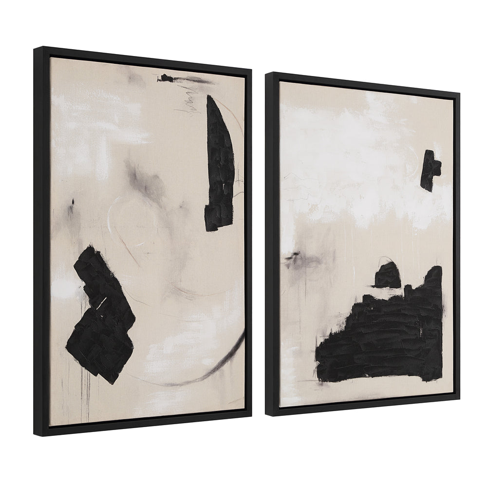 Asia 24" Wide Canvas Art with Wood Frame, Painted Black - Angle Image - OL2146