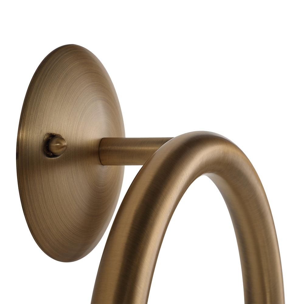 Santi 10.5" Height Wall Sconces, Dark Brushed Brass - Detail Image - WS172