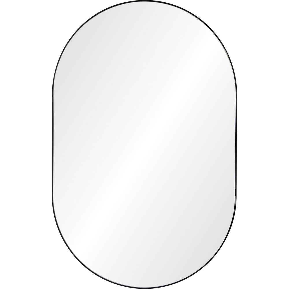 Webster 40" Tall Oval Wall Mirror, Black - Main Image - MT2394