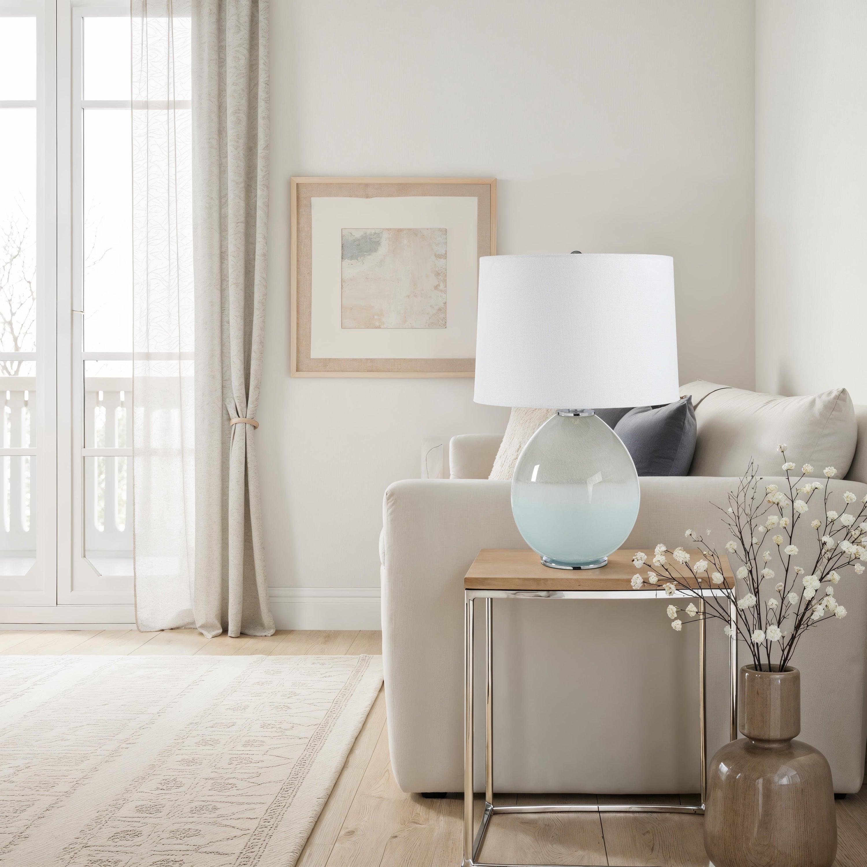 Calais 19.0" Height Table Lamps, Light Blue - Lifestyle Image - LPT1419EV