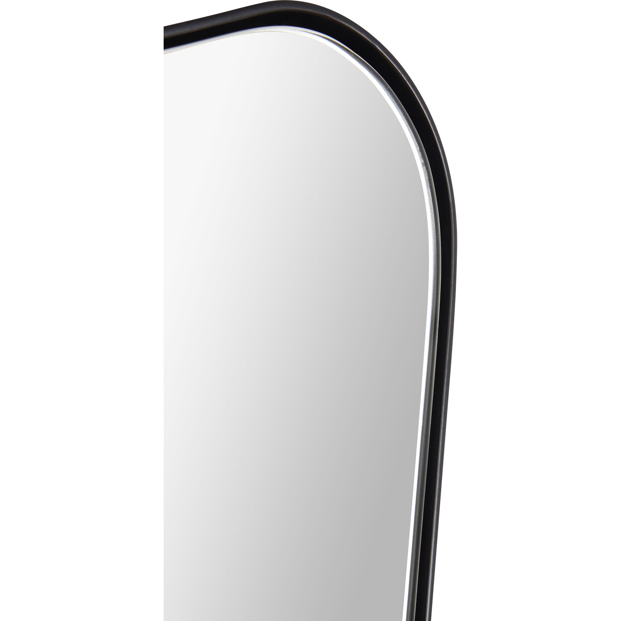 Nashua 36" Tall Rectangle Wall Mirror, Black - Detail Image - MT2509