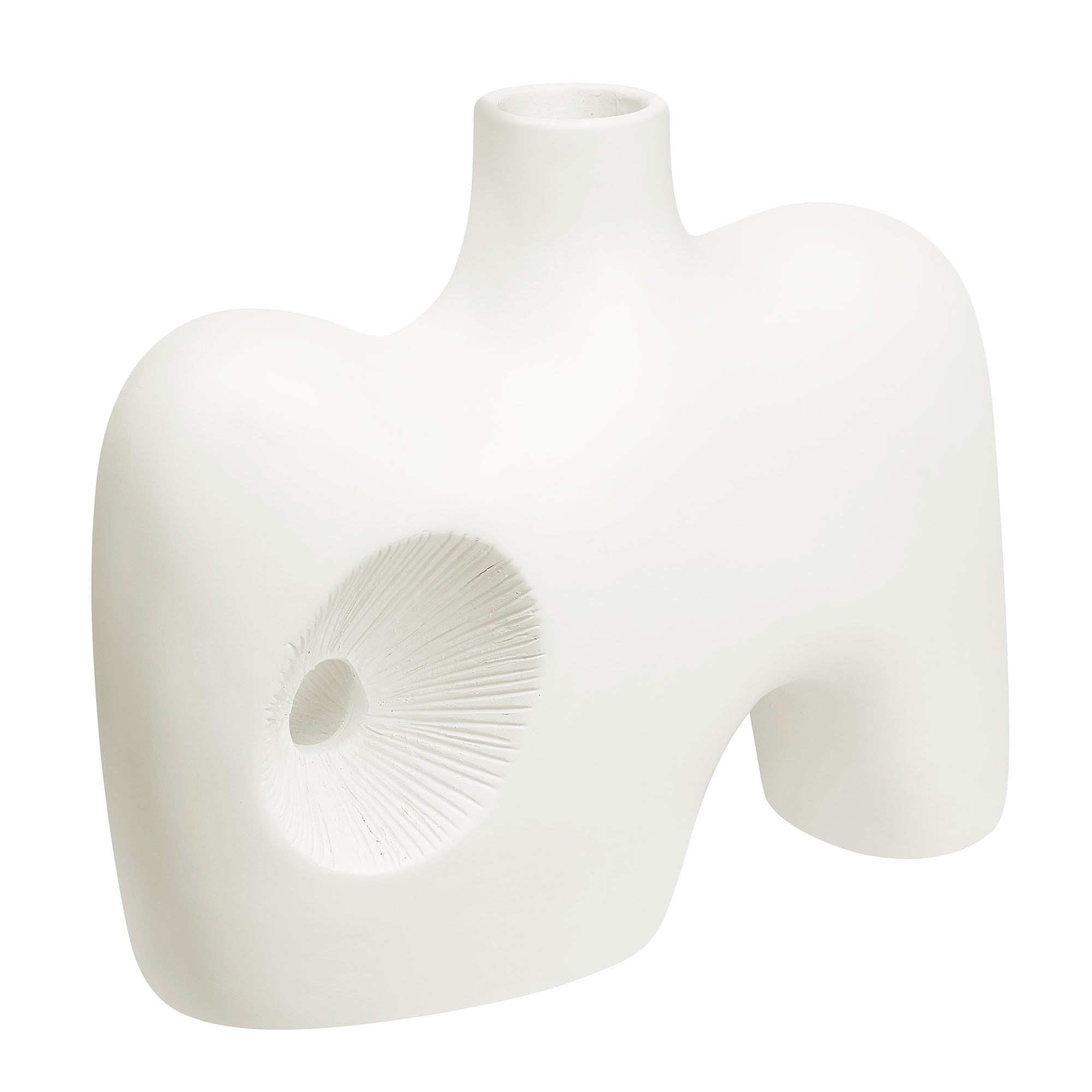 Mariner Indoor Ceramic Vase , Off-White - Angle Image - VAS210