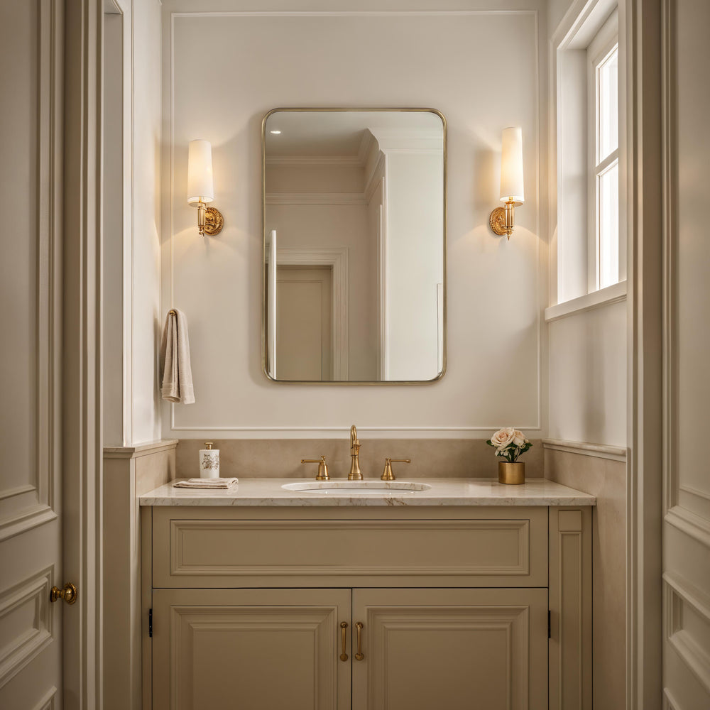 Franca 36" H x 24" W Wall Mirror, Yellow - White Label Lifestyle Image - MT2727