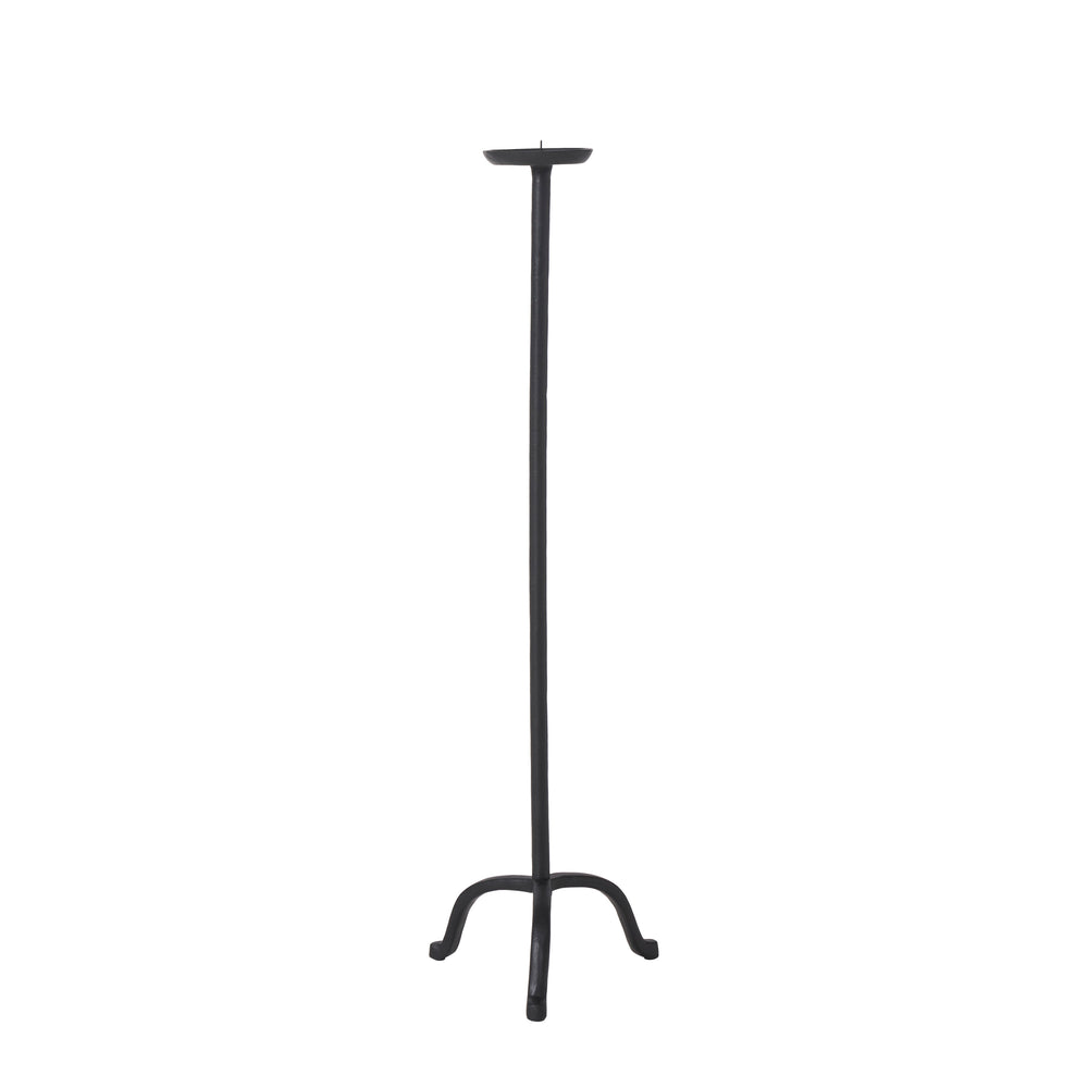 Agra Candle Holder, Matte Black - Main Image - CAN188
