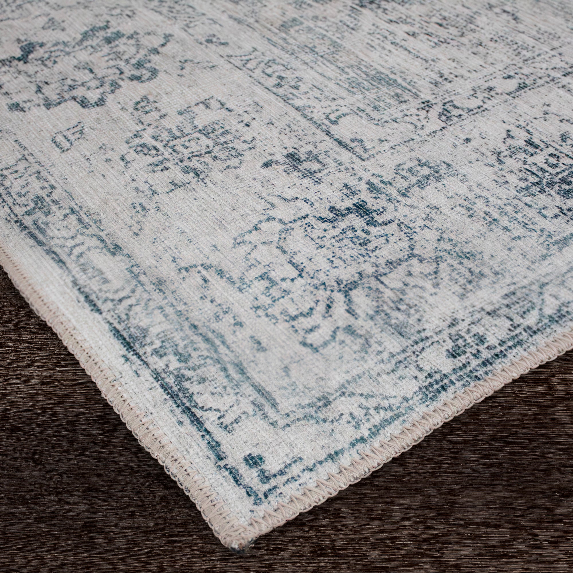 Chloe 7'6" x 10'2" ft Handwoven Indoor Rug, Blue/Grey - Angle Image - RCHL-41182-810